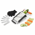 Pro Mandoline Slicer with Safety Glove – 5-Blade Adjustable Vegetable Cutter